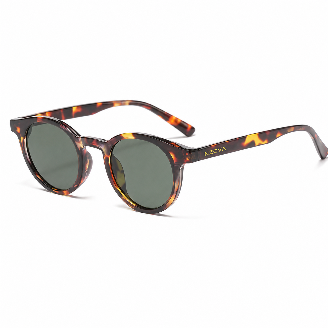 Lunettes NZOVA LUMA — panto écaille Havana, verres verts