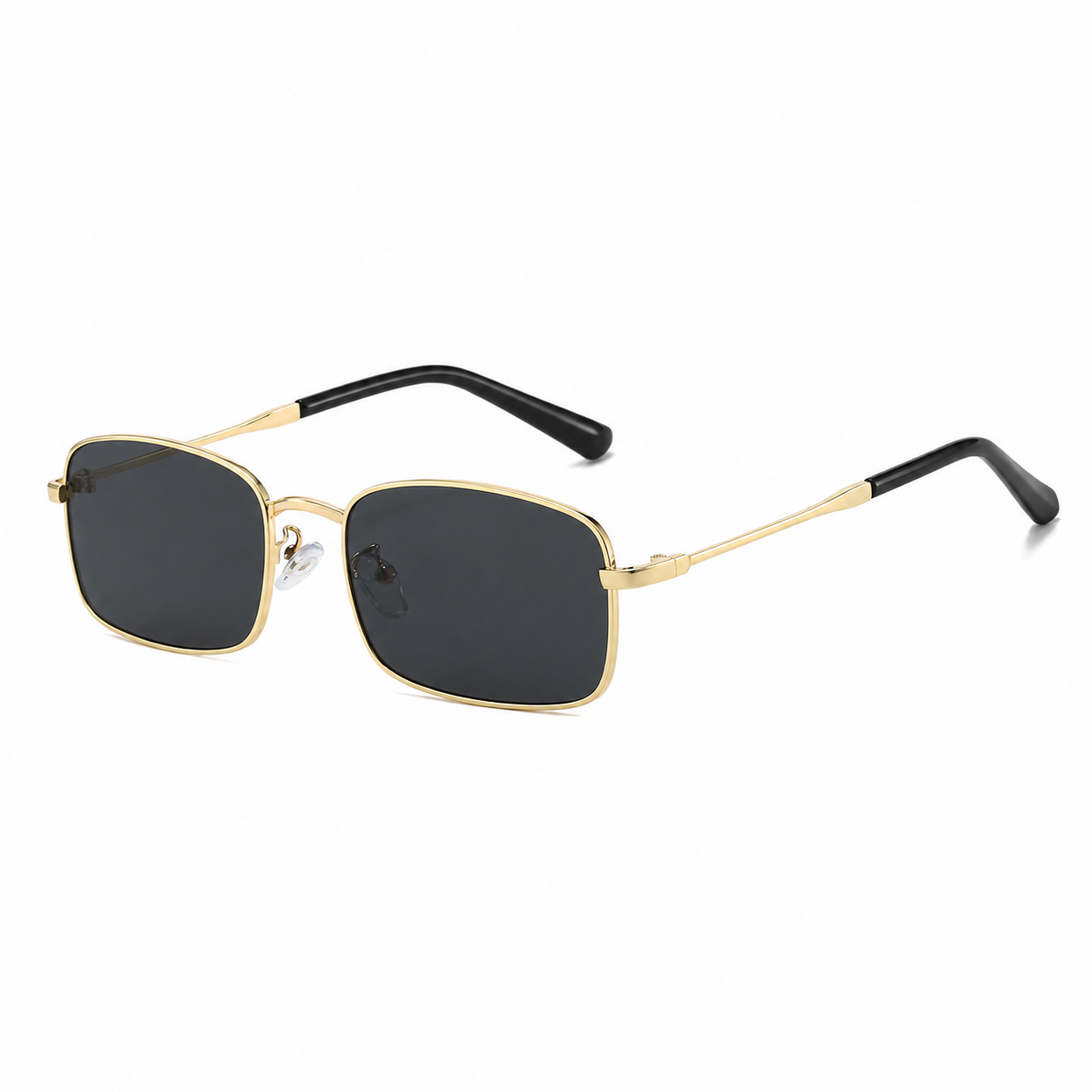 Lunettes NZOVA SOLEY — rectangle métal doré, verres fumés